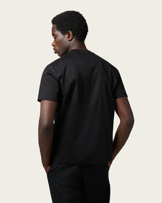 Mercerized Cotton T-shirt Midnight Black
