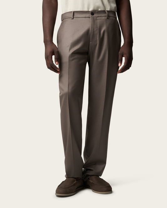 Straight Tailored Trousers Greige