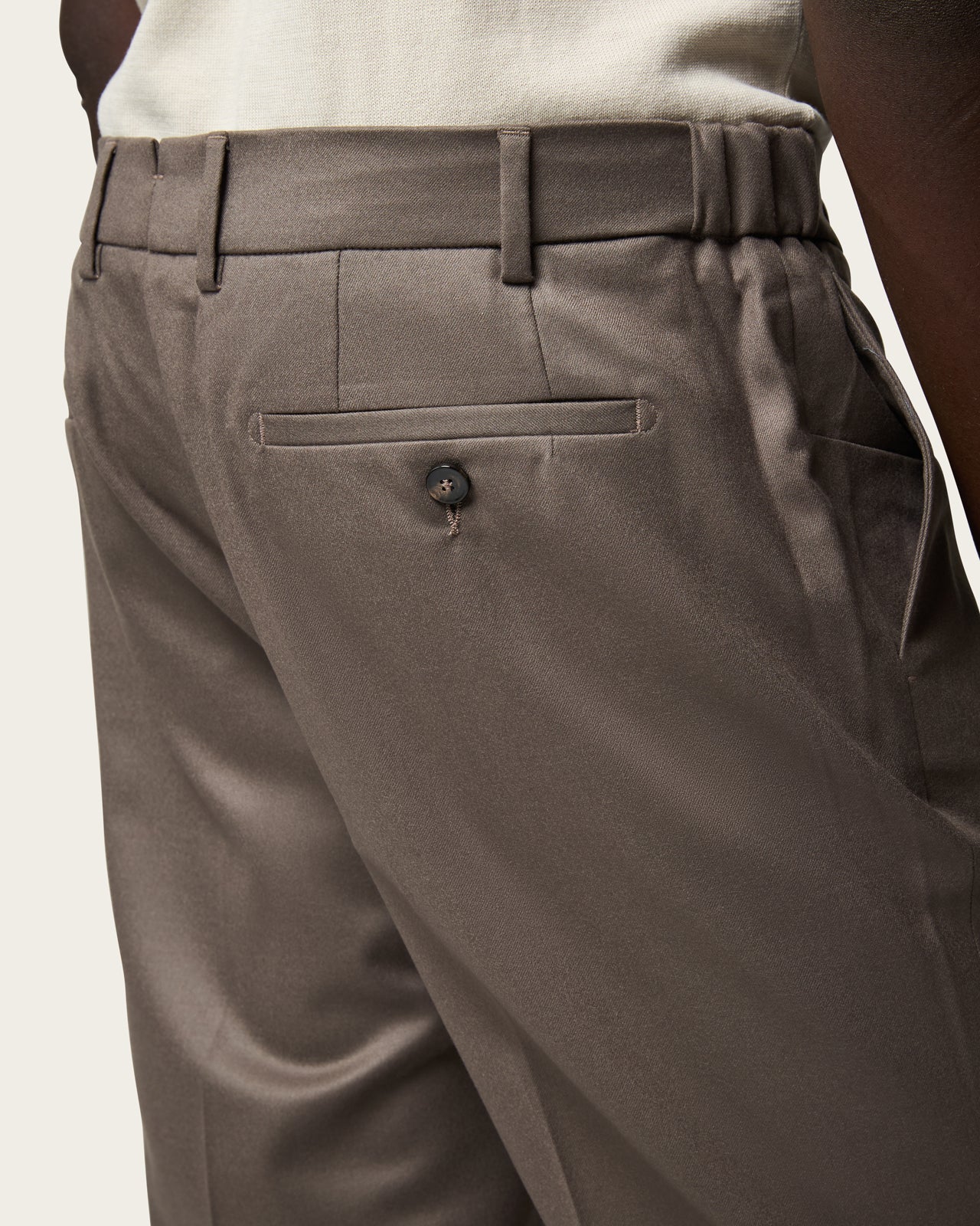Straight Tailored Trousers Greige