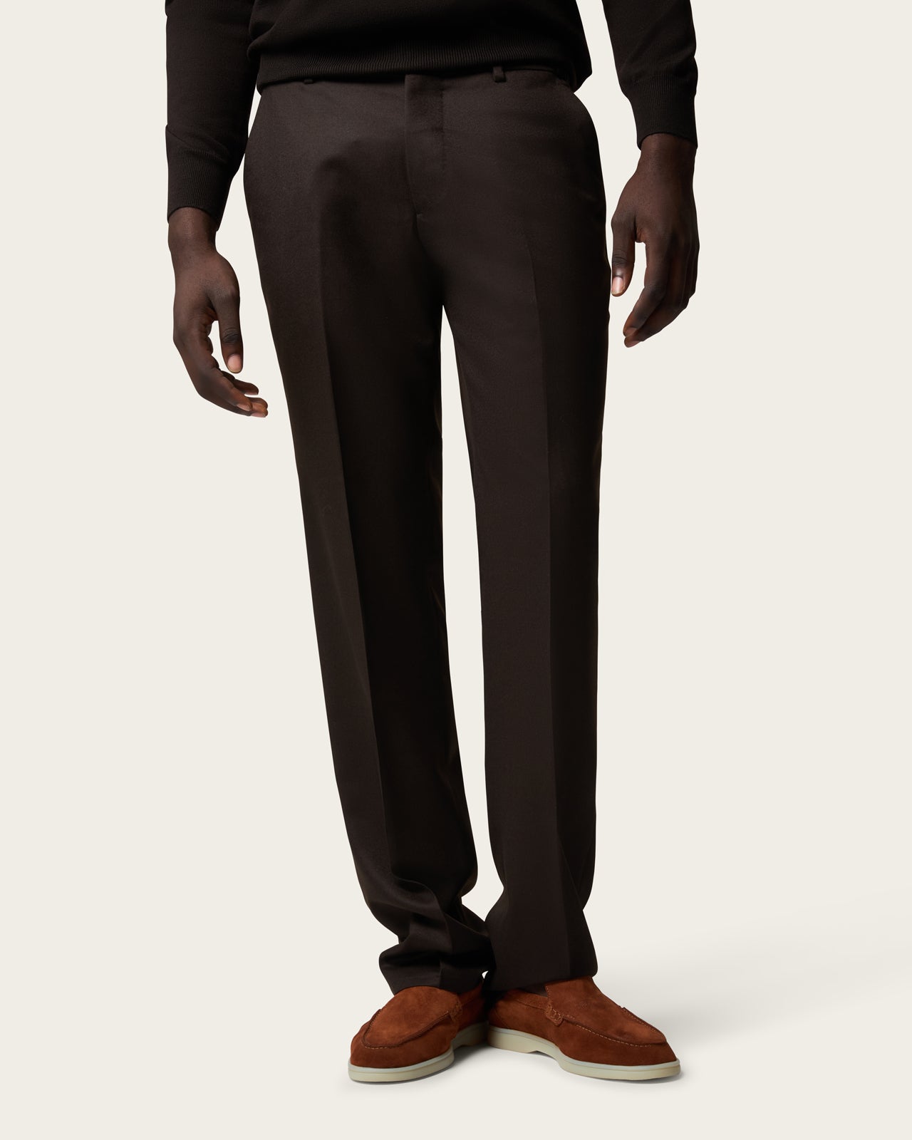 Slim Tailored Trousers Espresso Brown