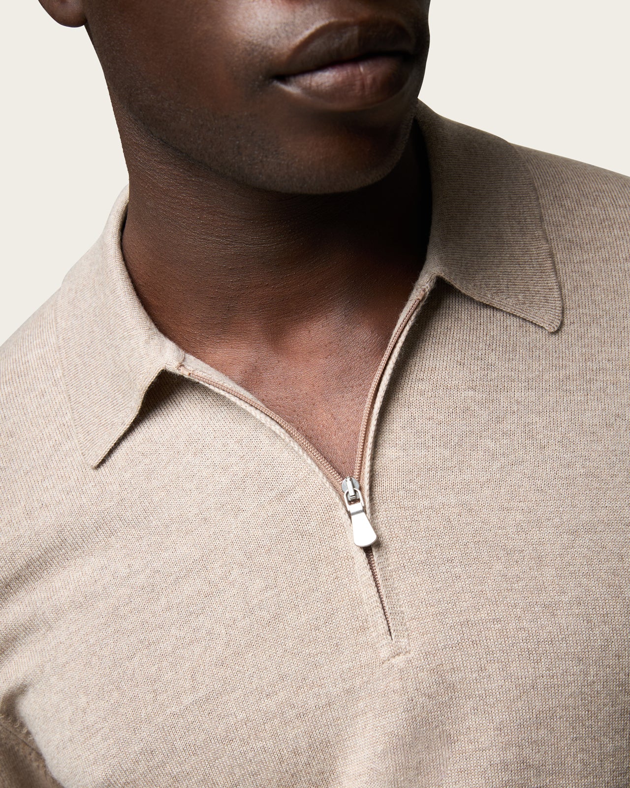 Courstide Long Sleeve  Polo Shirt Pebble Grey