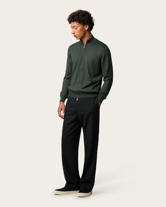 Lightweight Full Zip Jacket Olive Green