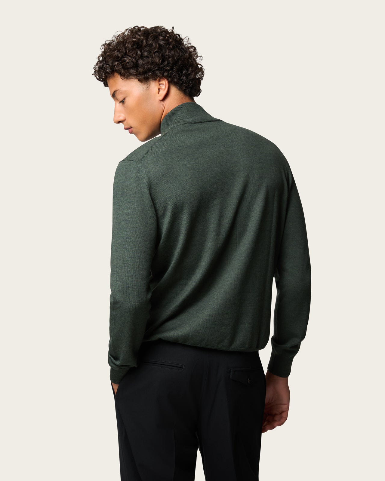 Lightweight Full Zip Jacket Olive Green