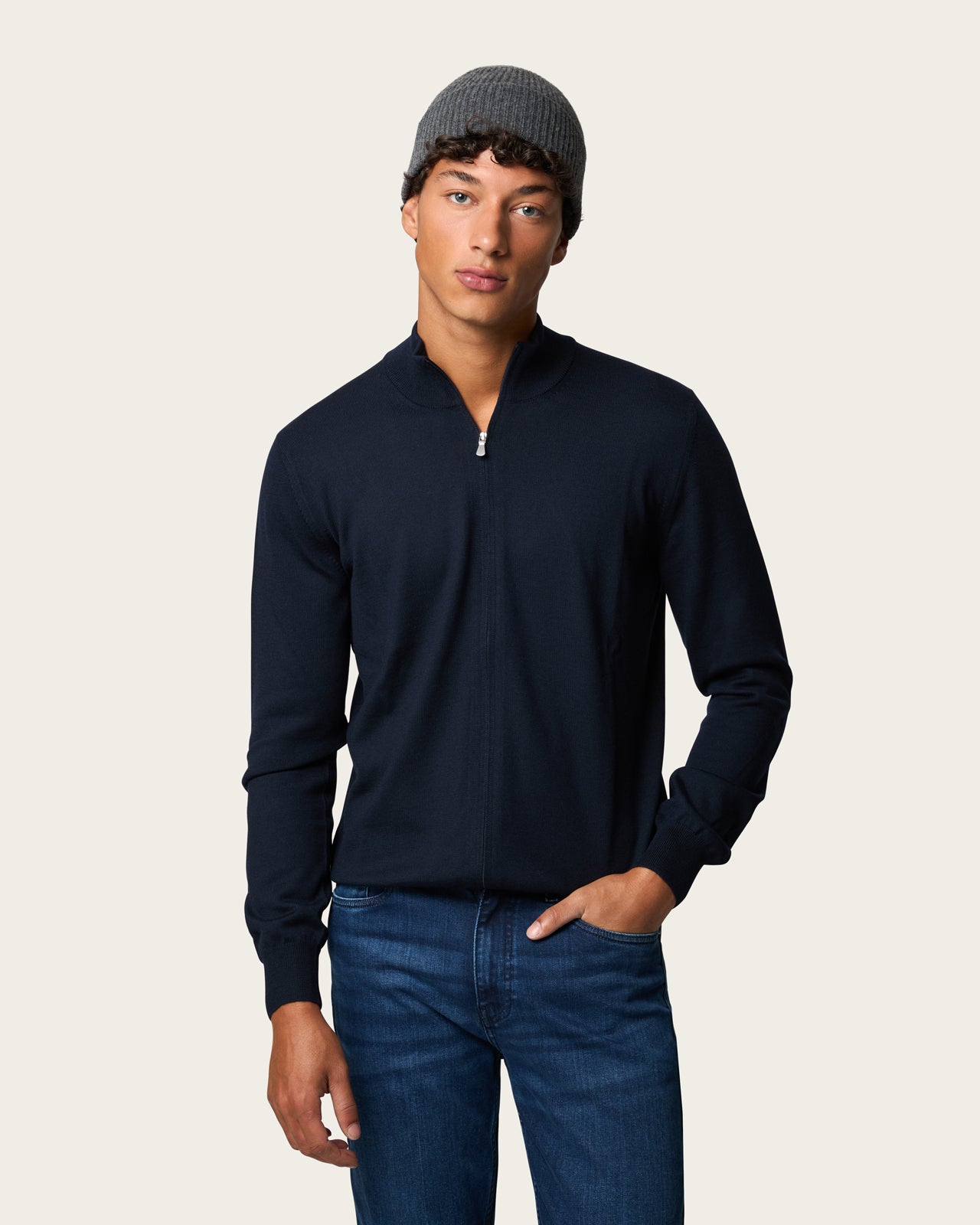 Lightweight Full zip Jacket Sapphire Blue