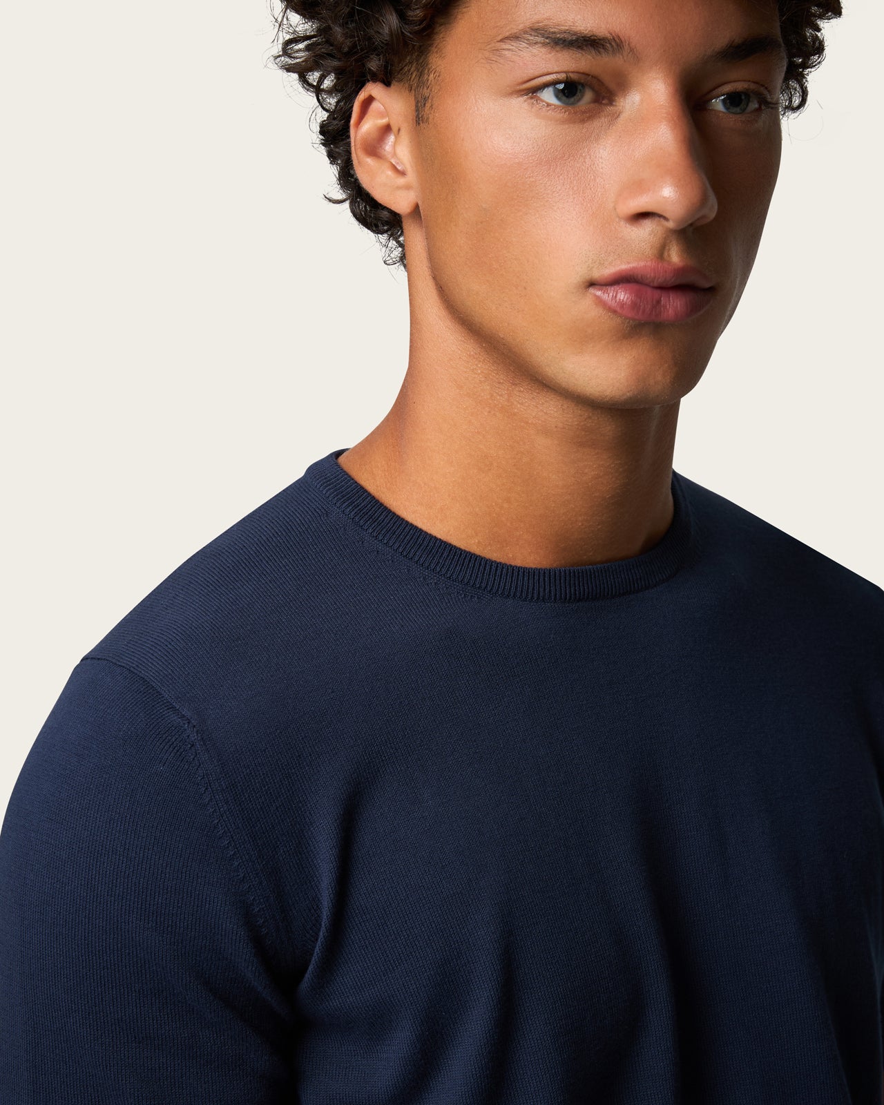 Knitted T-shirt Sapphire Blue