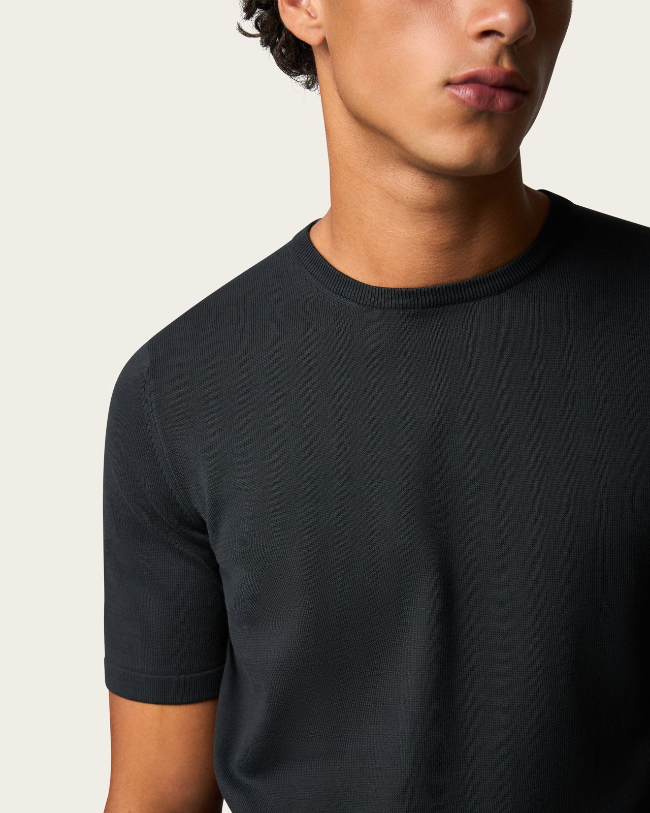 Knitted T-shirt Smoke Grey