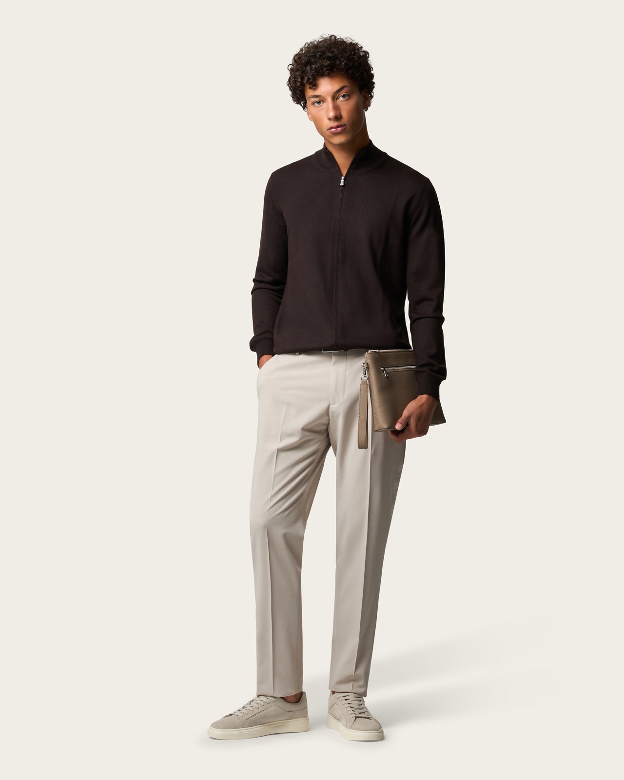 Slim Tailored Trousers Desert Brown
