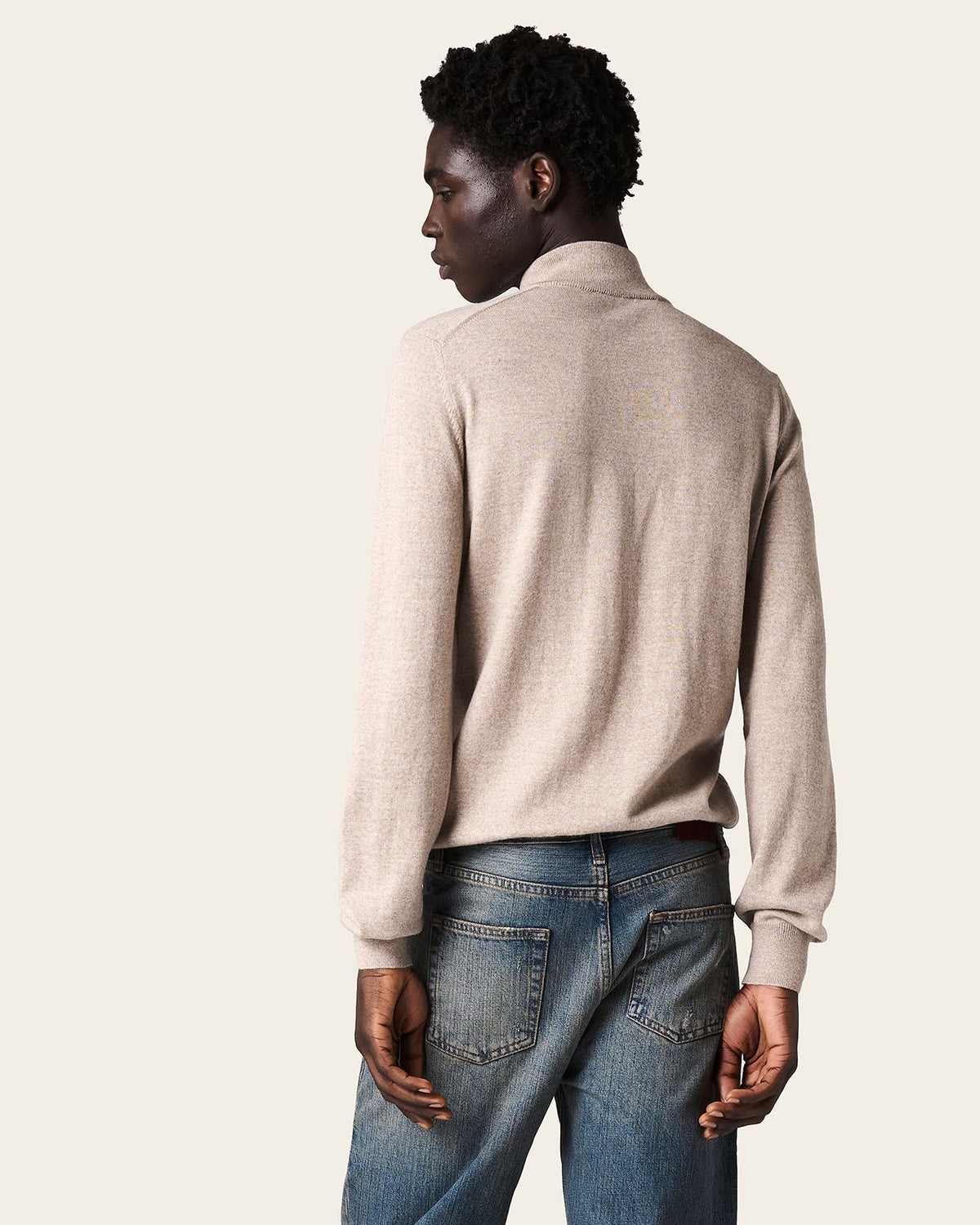 Abay Half Zip Jacket Pebble Grey