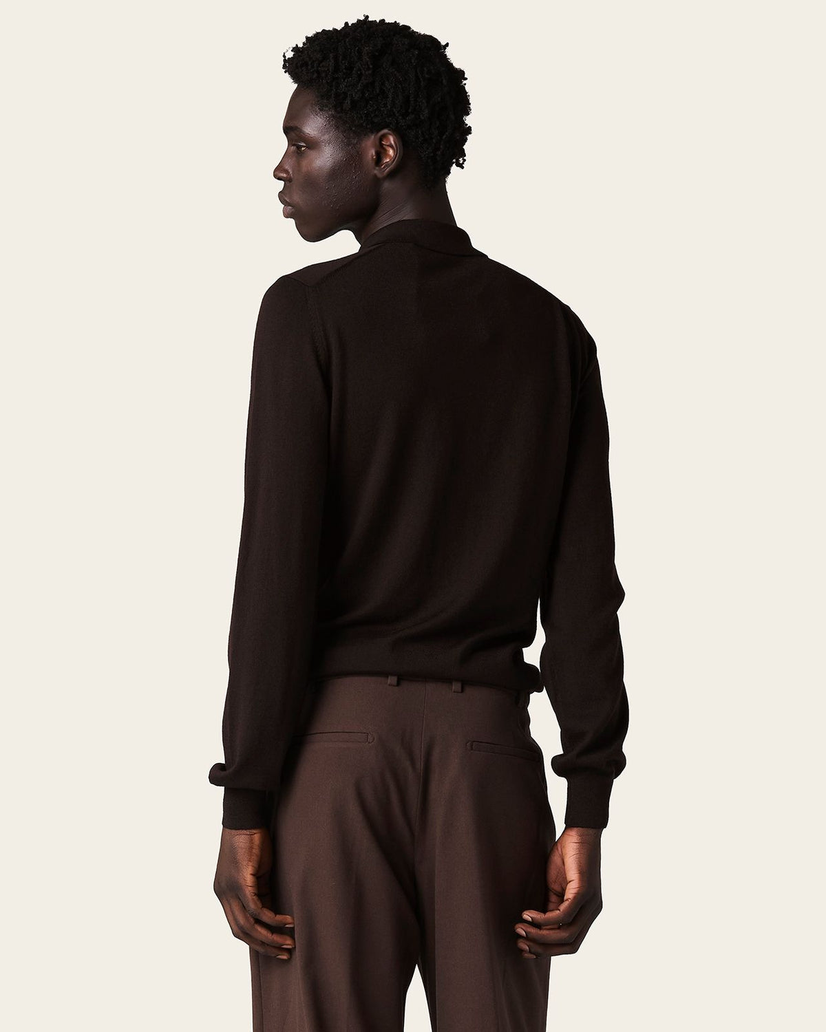 Abay Half Zip Jacket Espresso Brown