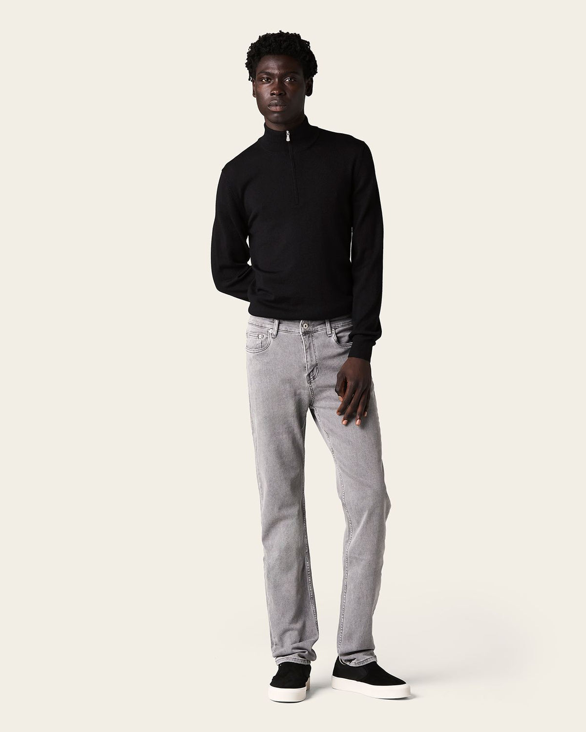 Abay Half Zip Jacket Midnight Black