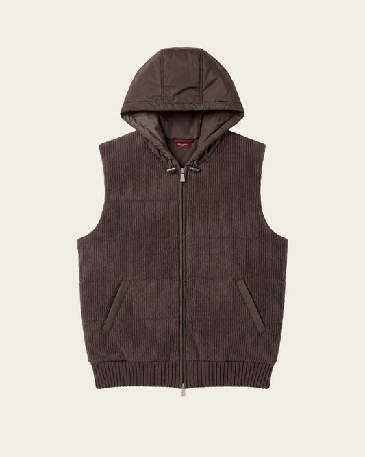 Alvero Wool Vest Espresso Brown