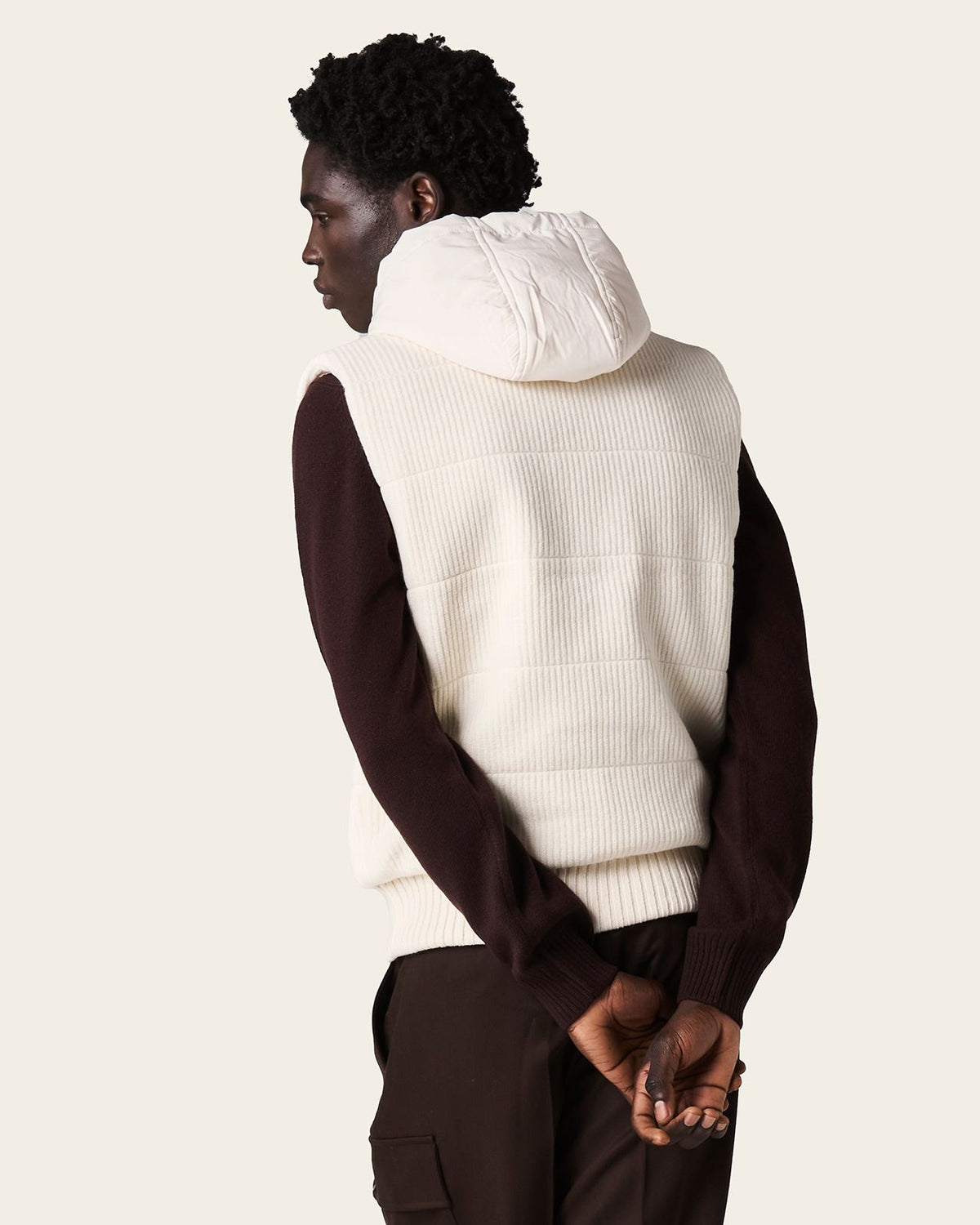 Alvero Wool Vest Vanilla Beige