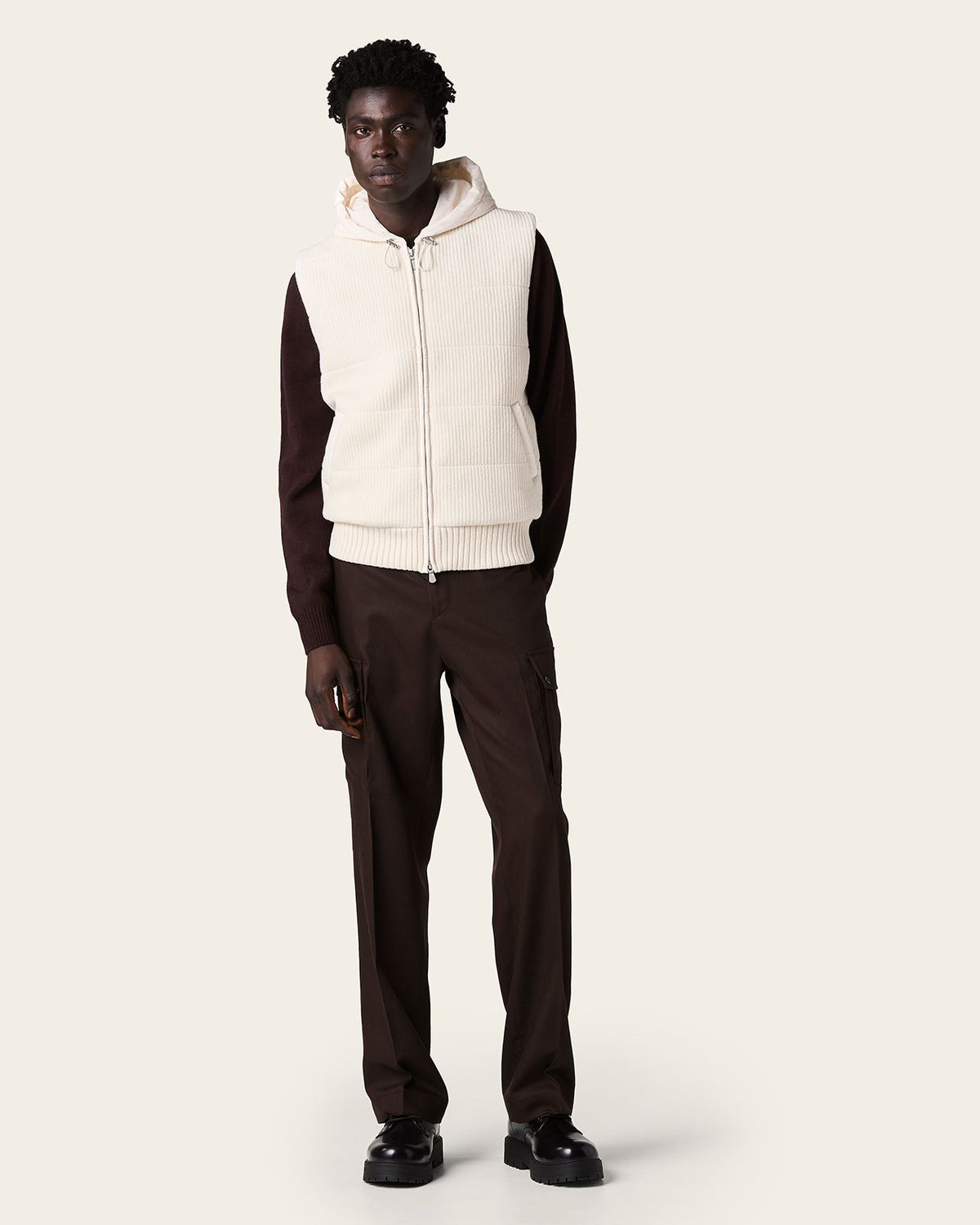 Alvero Wool Vest Vanilla Beige