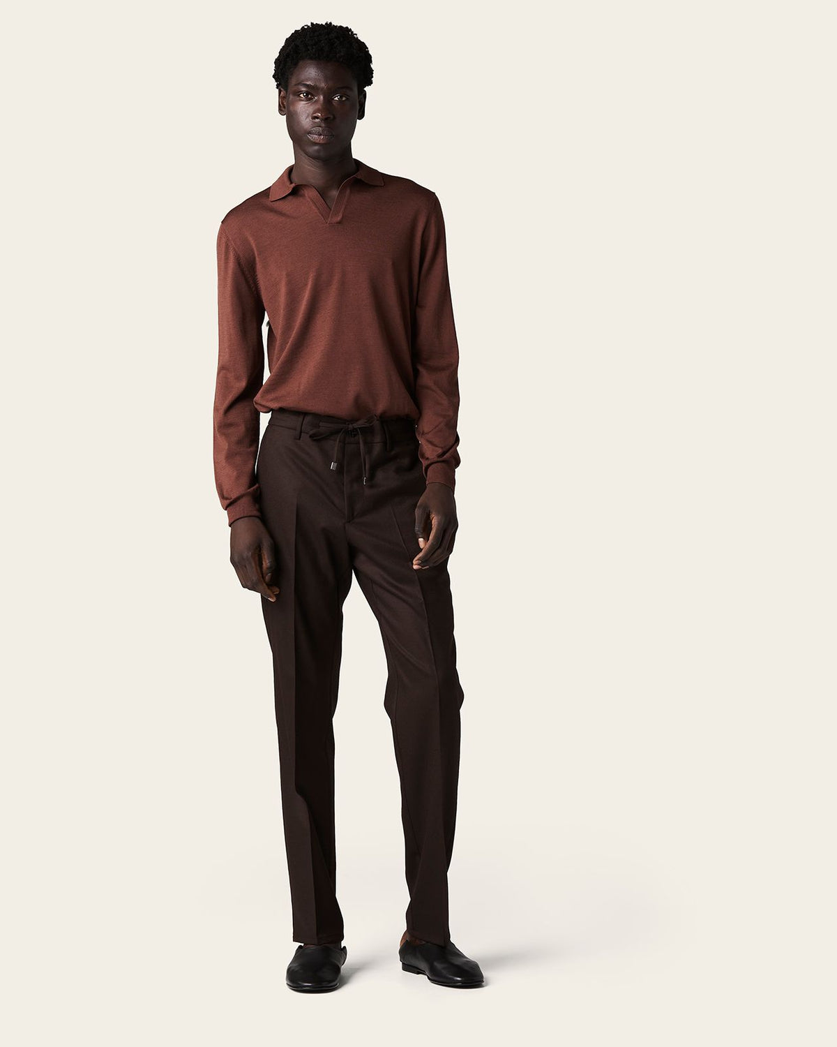 Bale Straight Trousers Espresso Brown