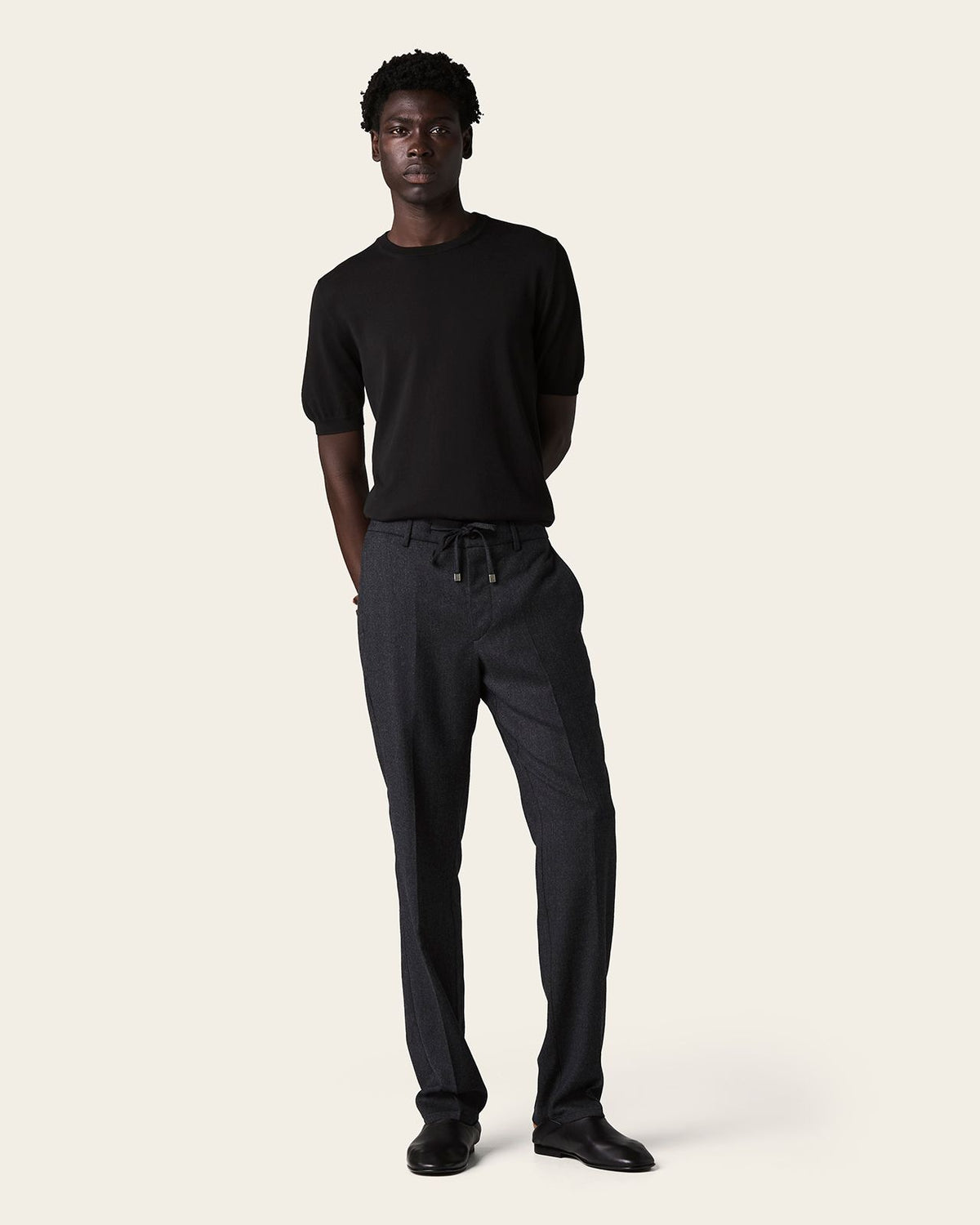 Bale Straight Trousers Smoke Grey