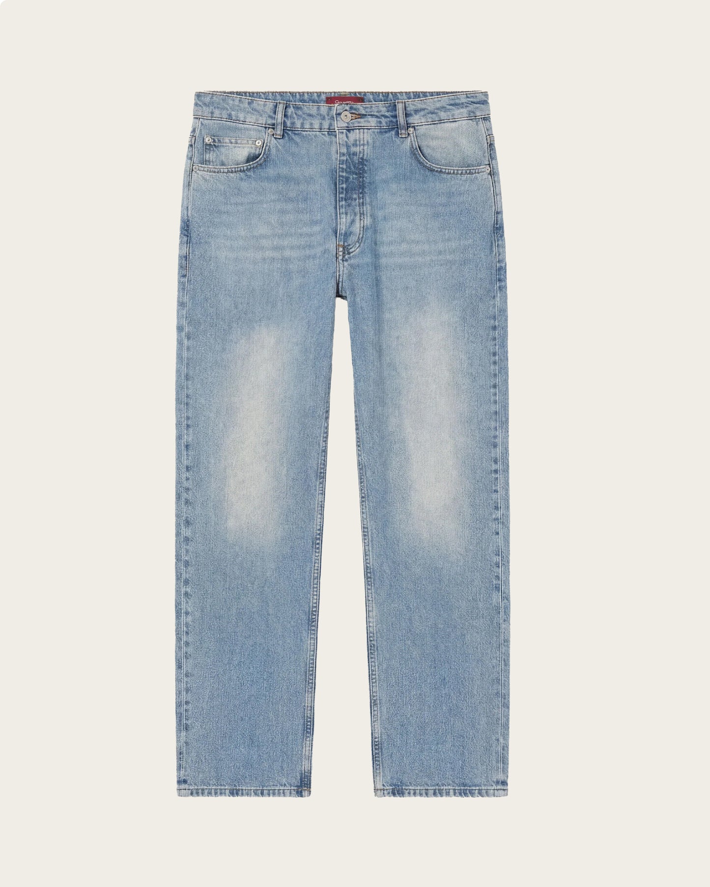 Denim Straight Trousers Blue