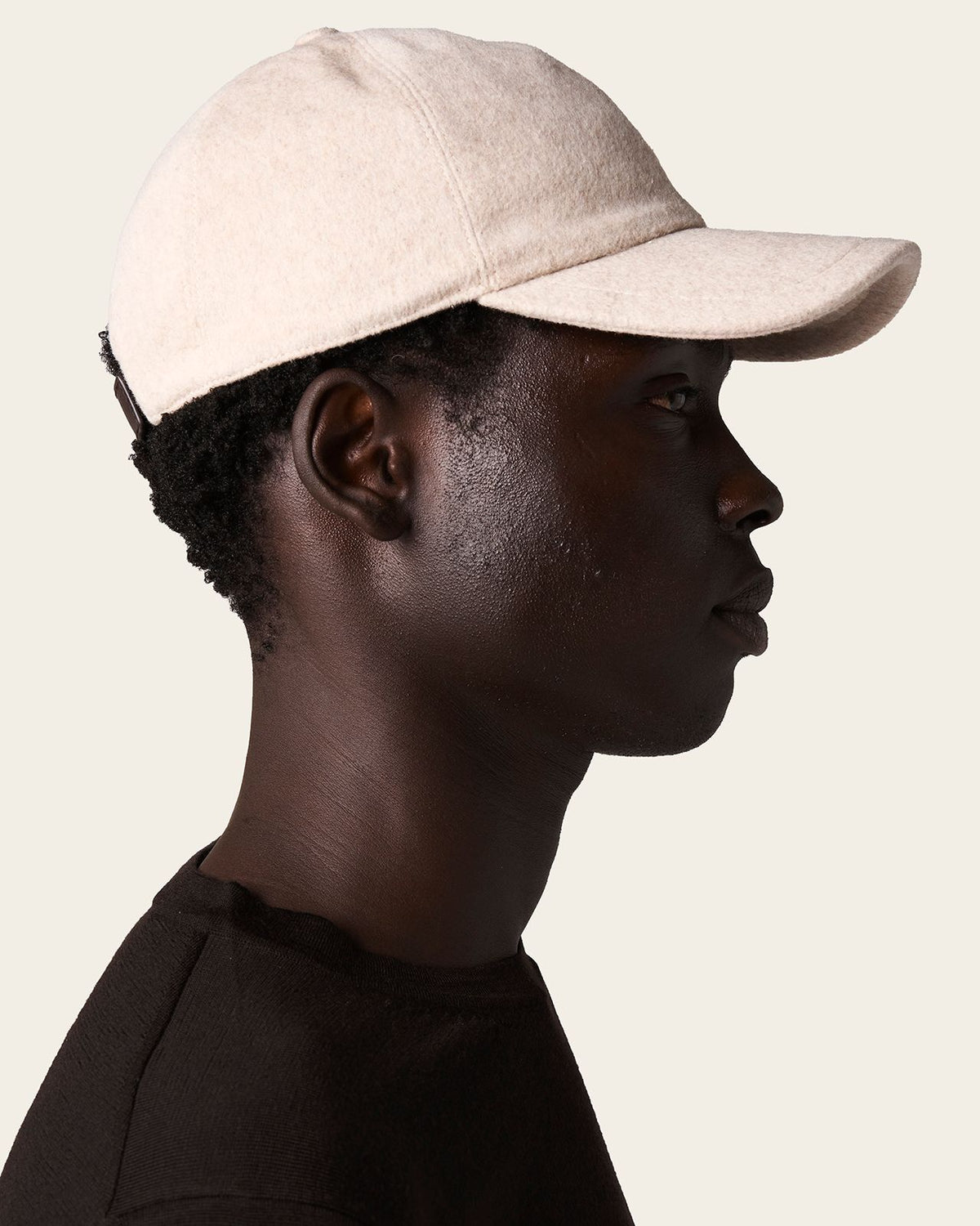Cashmere Baseball Cap Pebble Grey