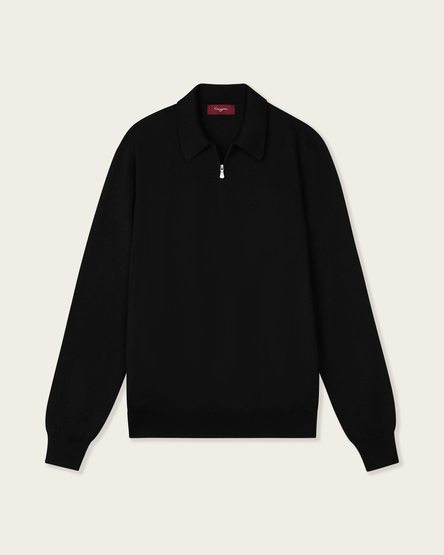 Courstide Long Sleeve  Polo Shirt Midnight Black