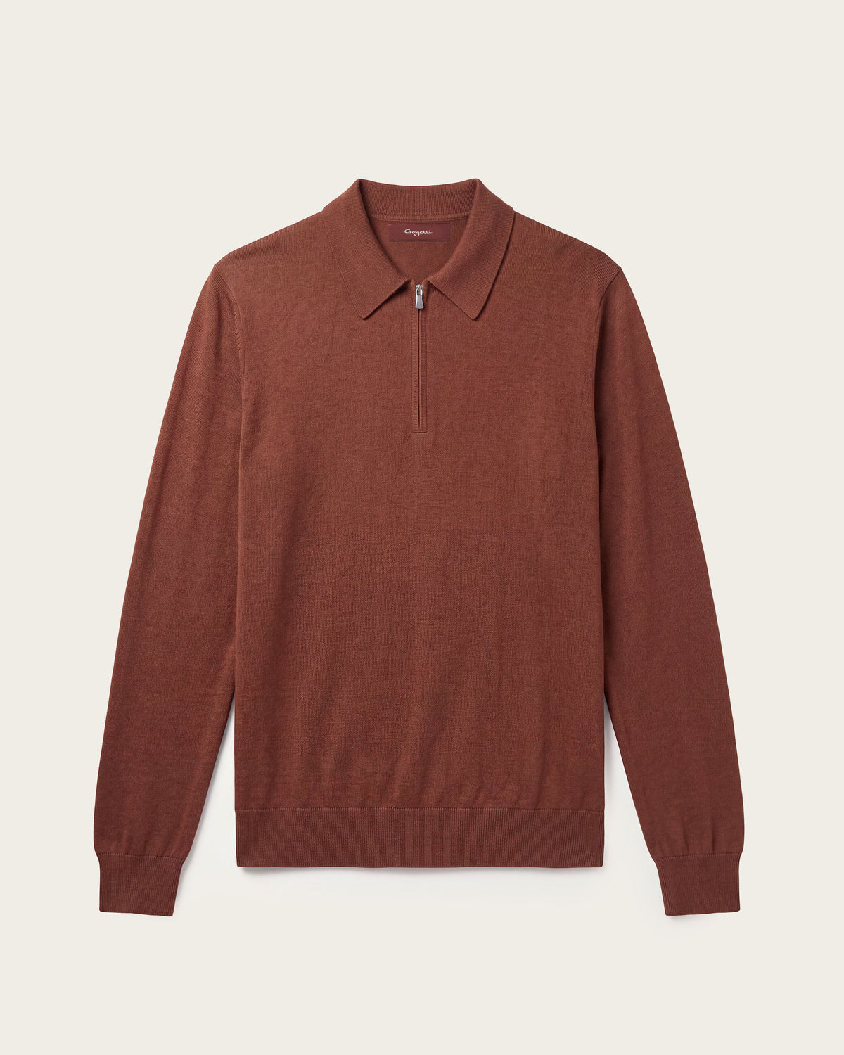 Courstide Long Sleeve Polo Canyon Rust