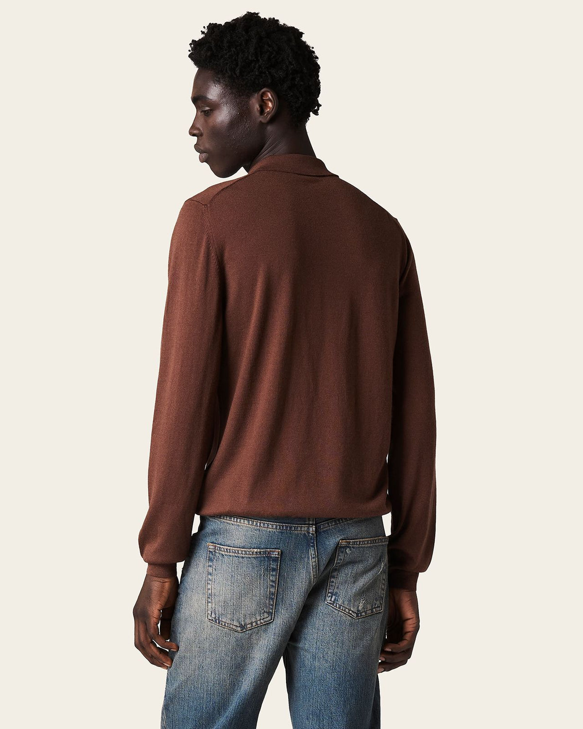 Courstide Long Sleeve Polo Canyon Rust