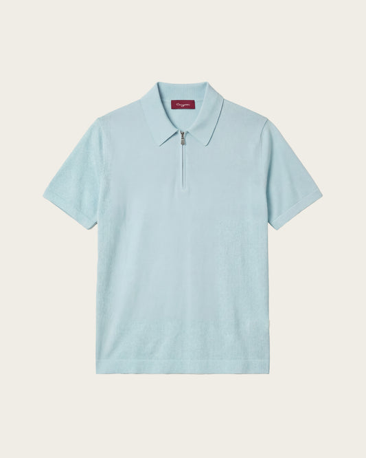Courtside Zip Polo Shirt Pure Mint