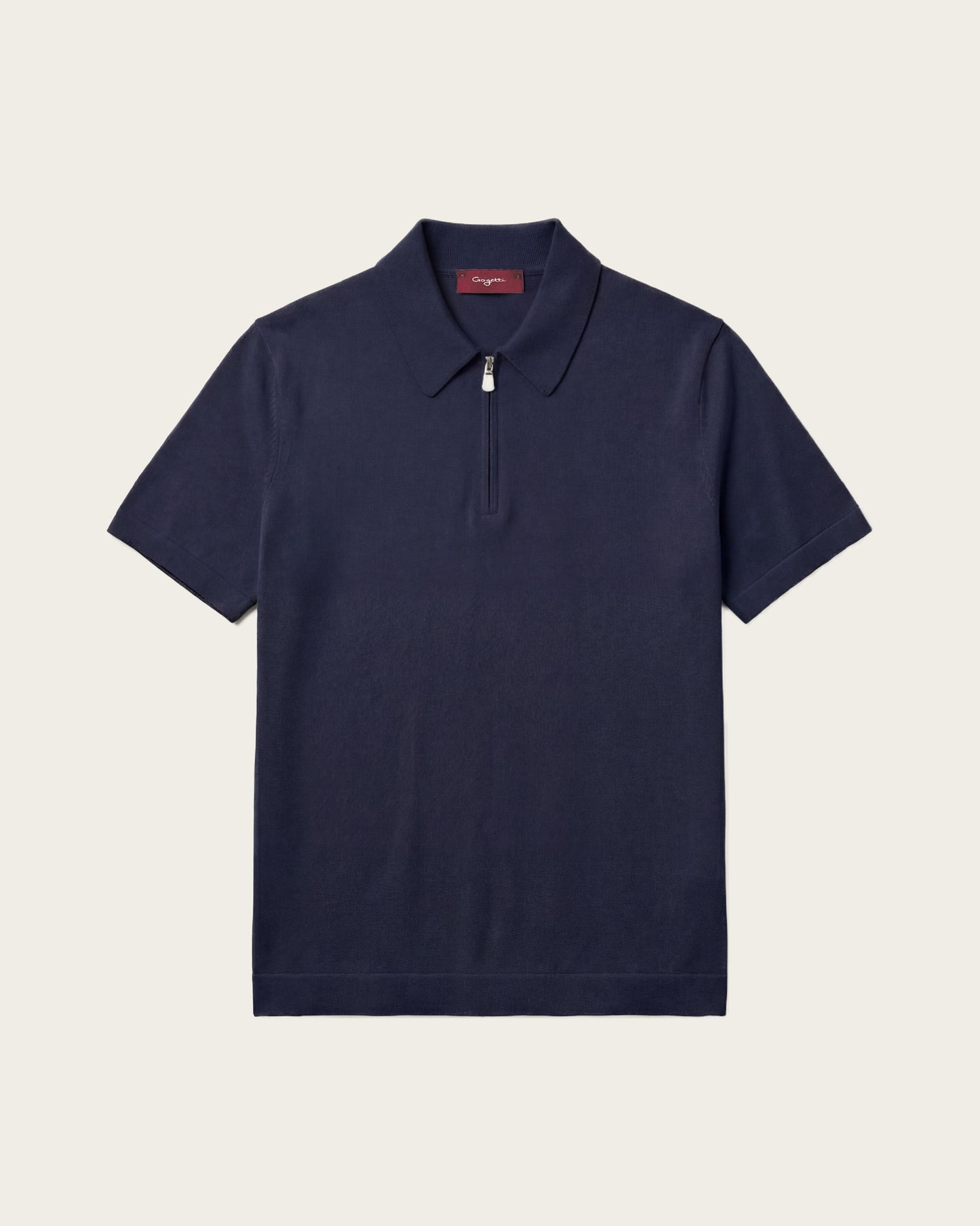 Courtside Zip Polo Shirt Sapphire Blue