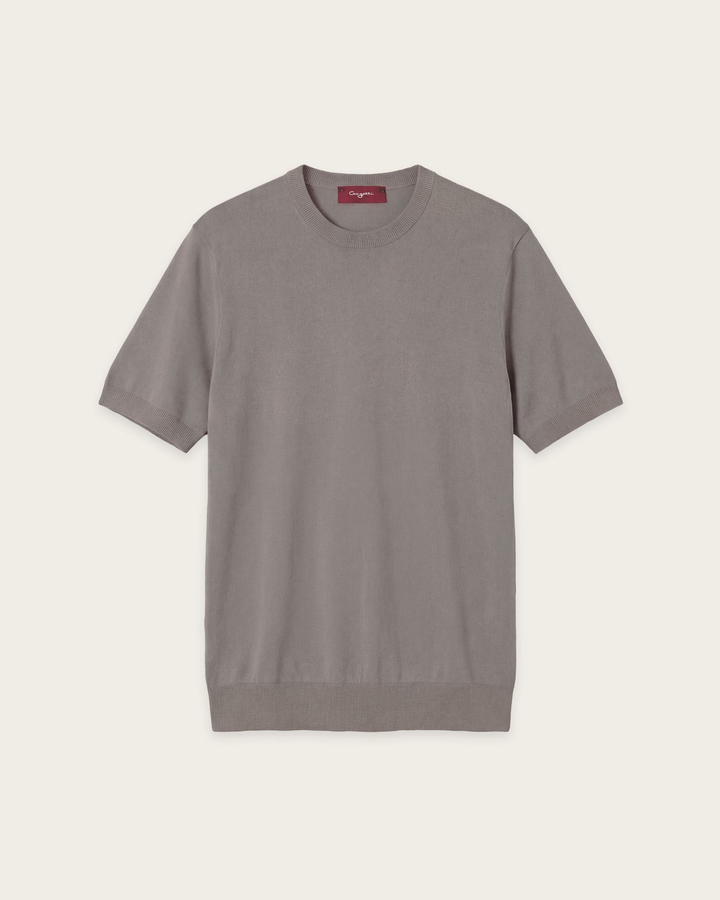 Crewneck Short Sleeve Shirt Light Taupe