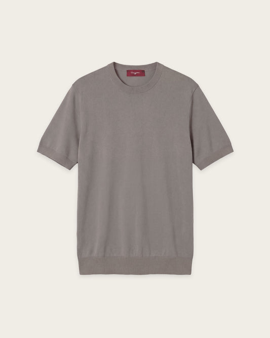 Crewneck Short Sleeve Shirt Light Taupe