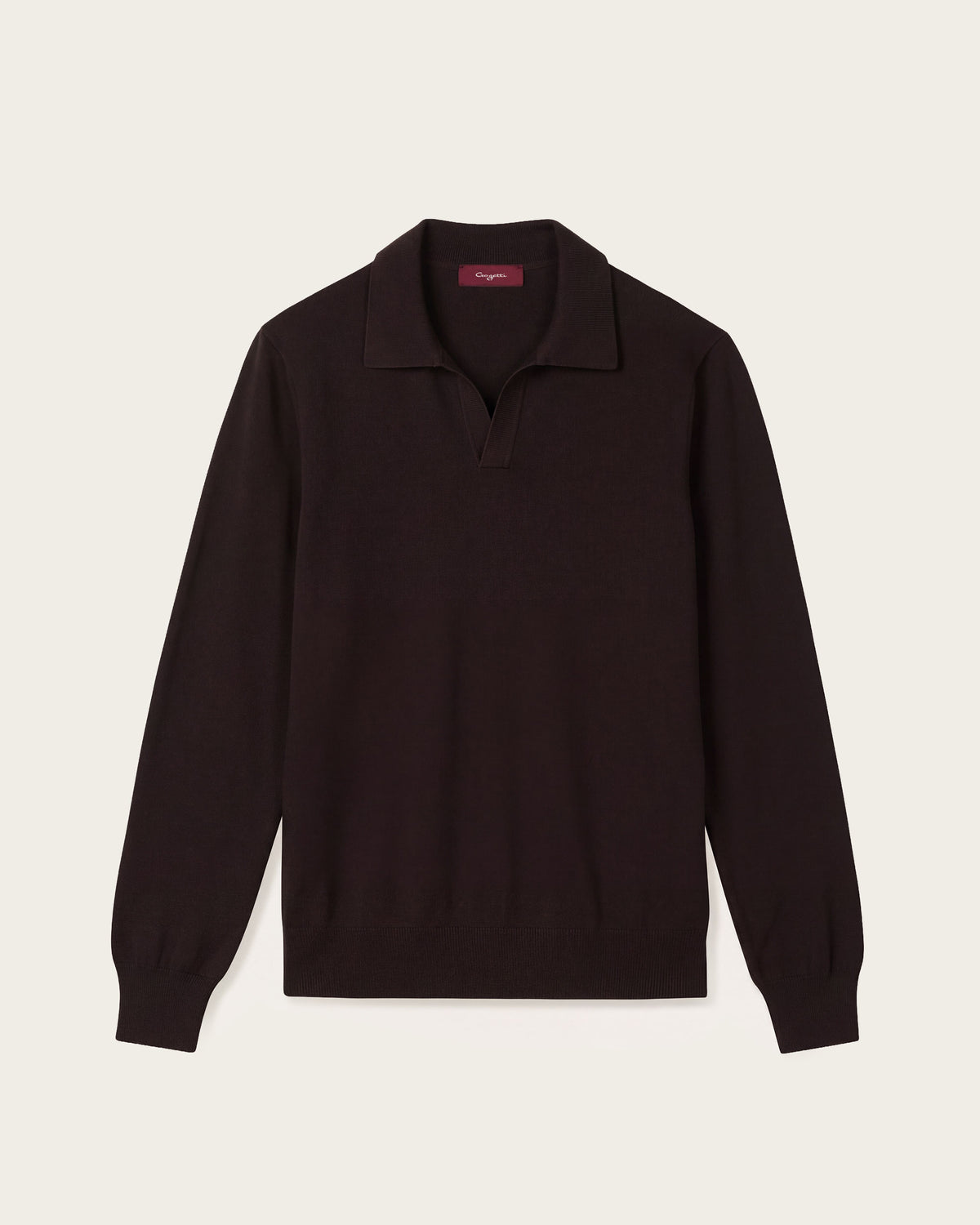 Falco Longe Sleeve Polo Espresso Brown