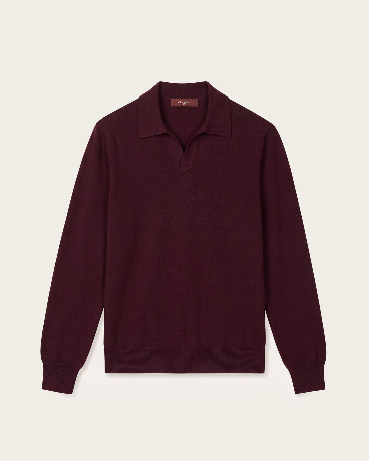 Falco Longe Sleeve Polo Wine Red