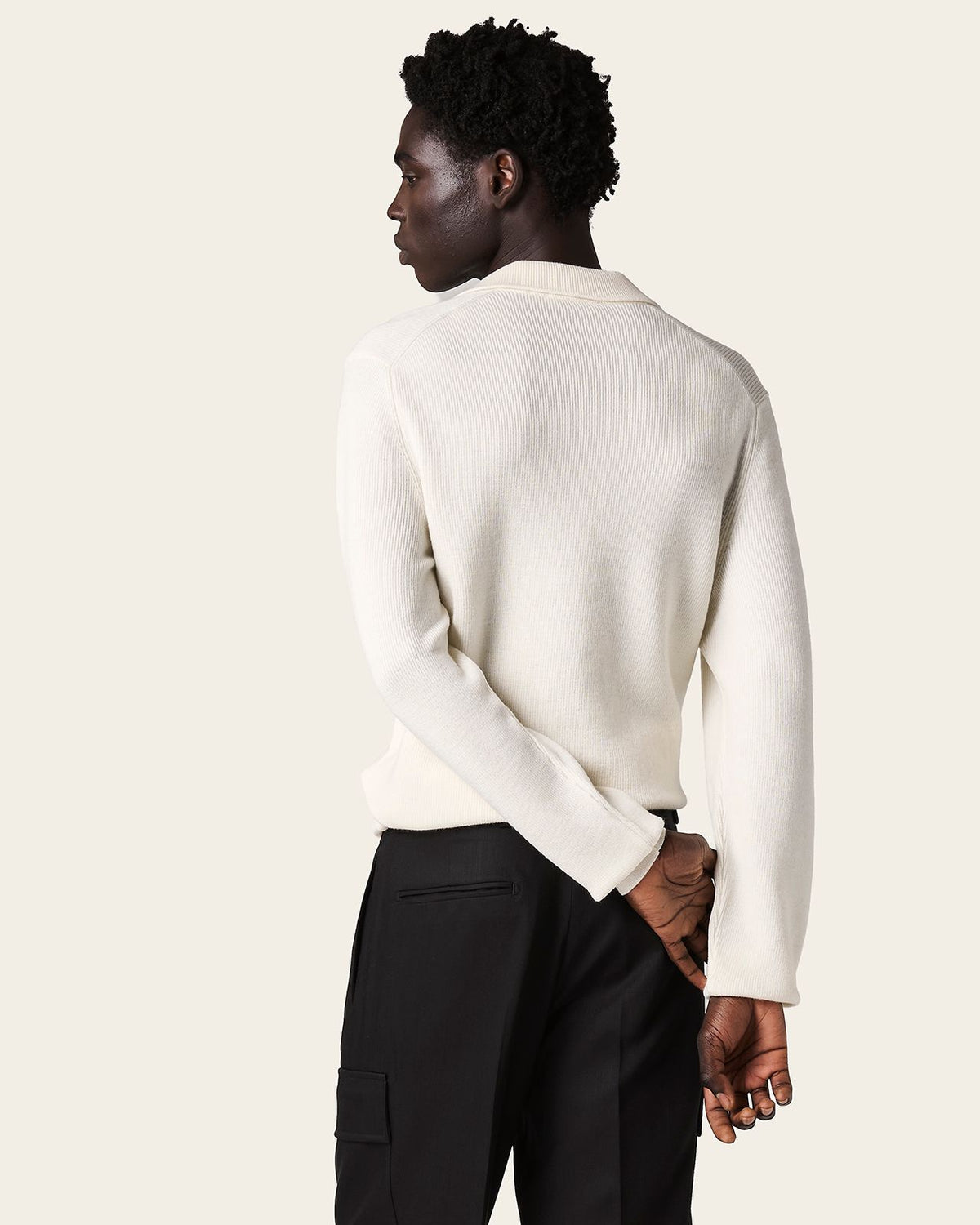 Falco Longe Sleeve Polo Vanilla Beige
