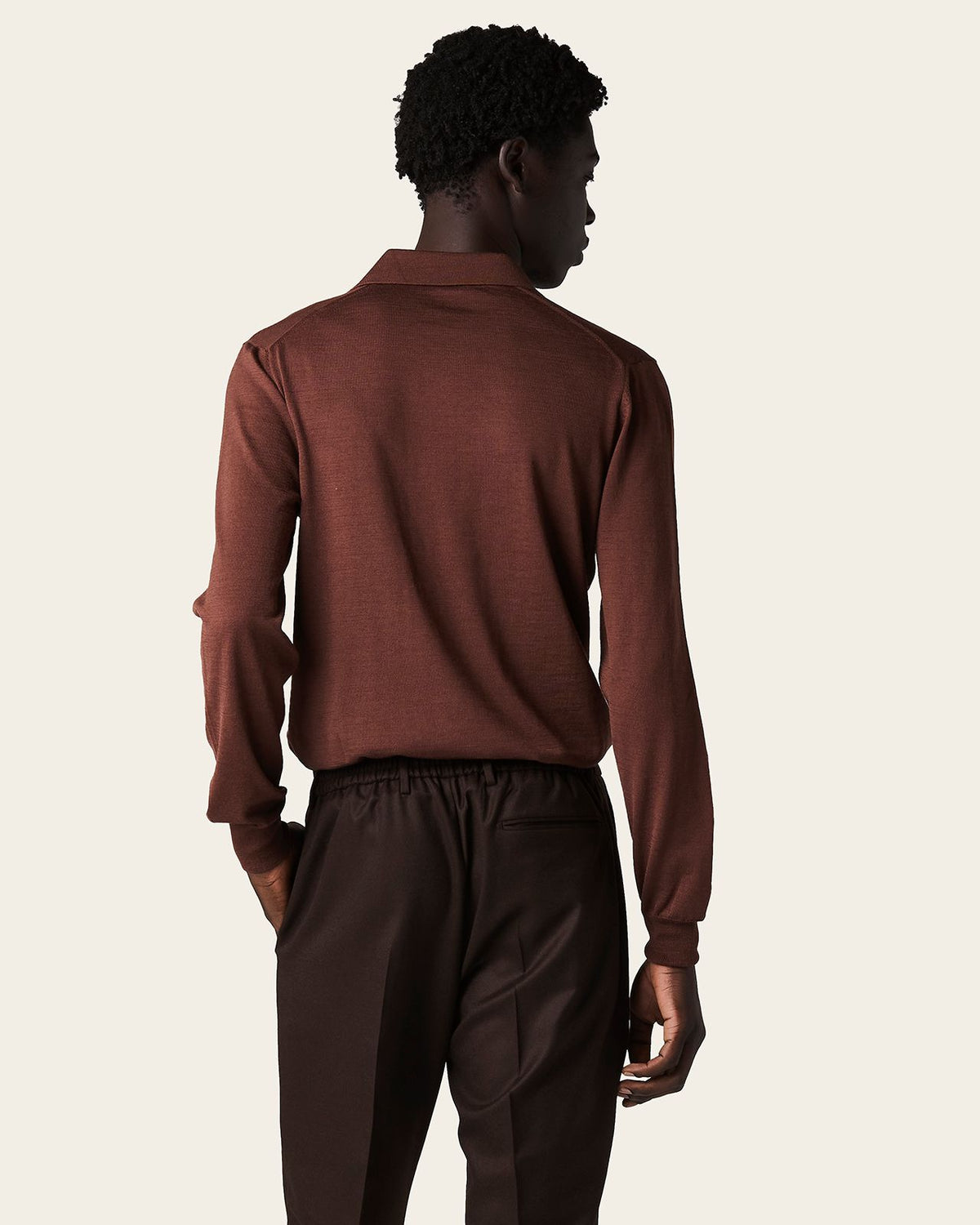 Fumo Long Sleeve Polo Canyon Rust