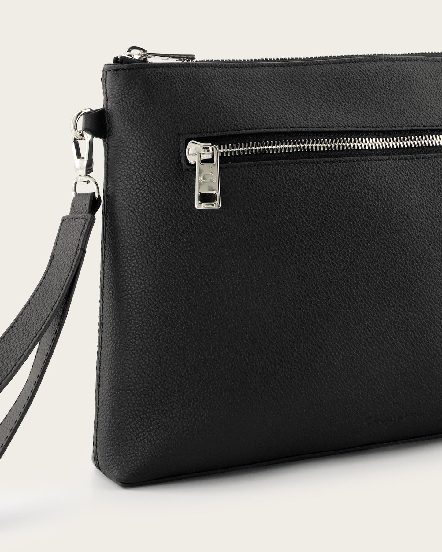 Sable Leather Pouch Midnight Black