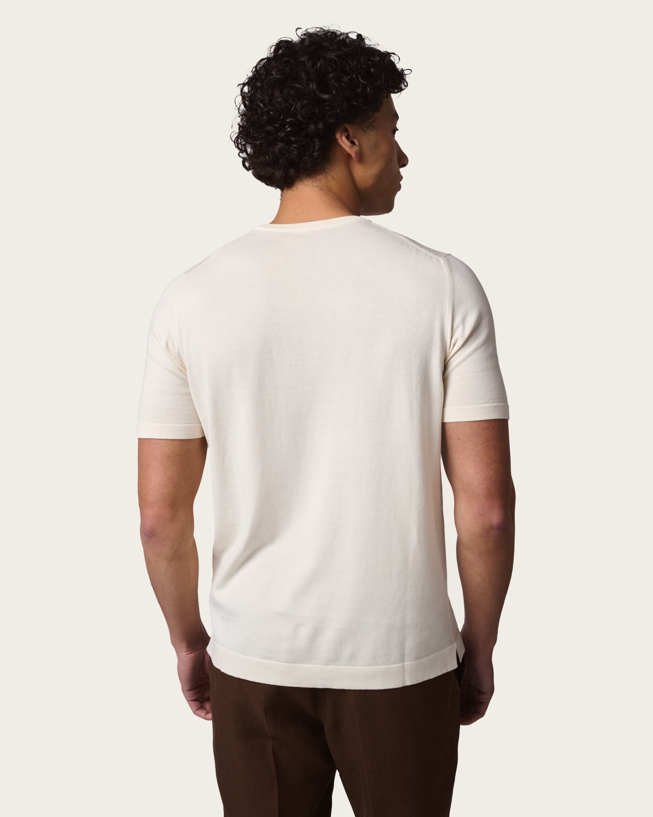 Knitted T-shirt Vanilla Beige