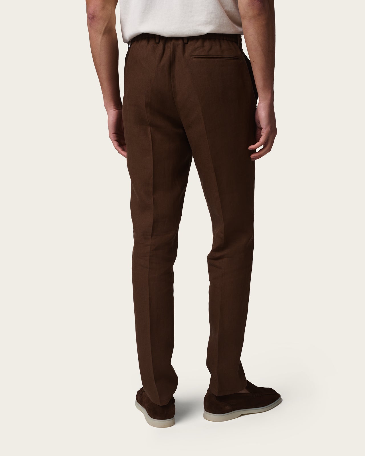 Lightweight Linen Trousers Autumn Brown