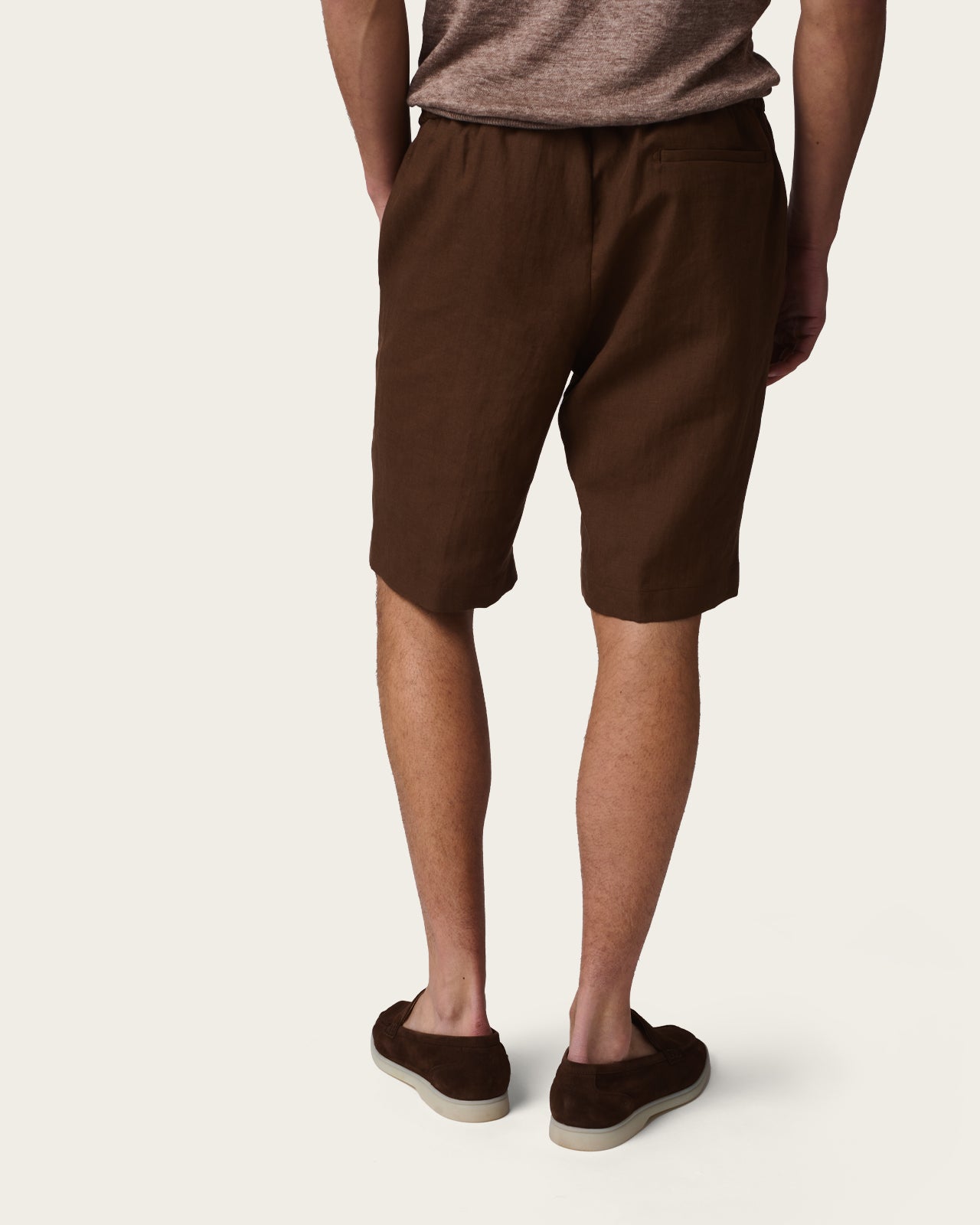 Lightweight Linen Shorts Autumn Brown