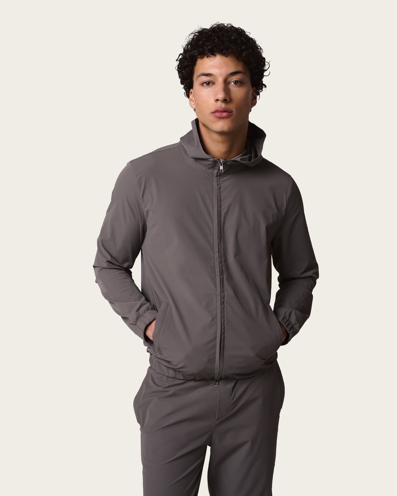 Helix Hooded Jacket Hazel Grey