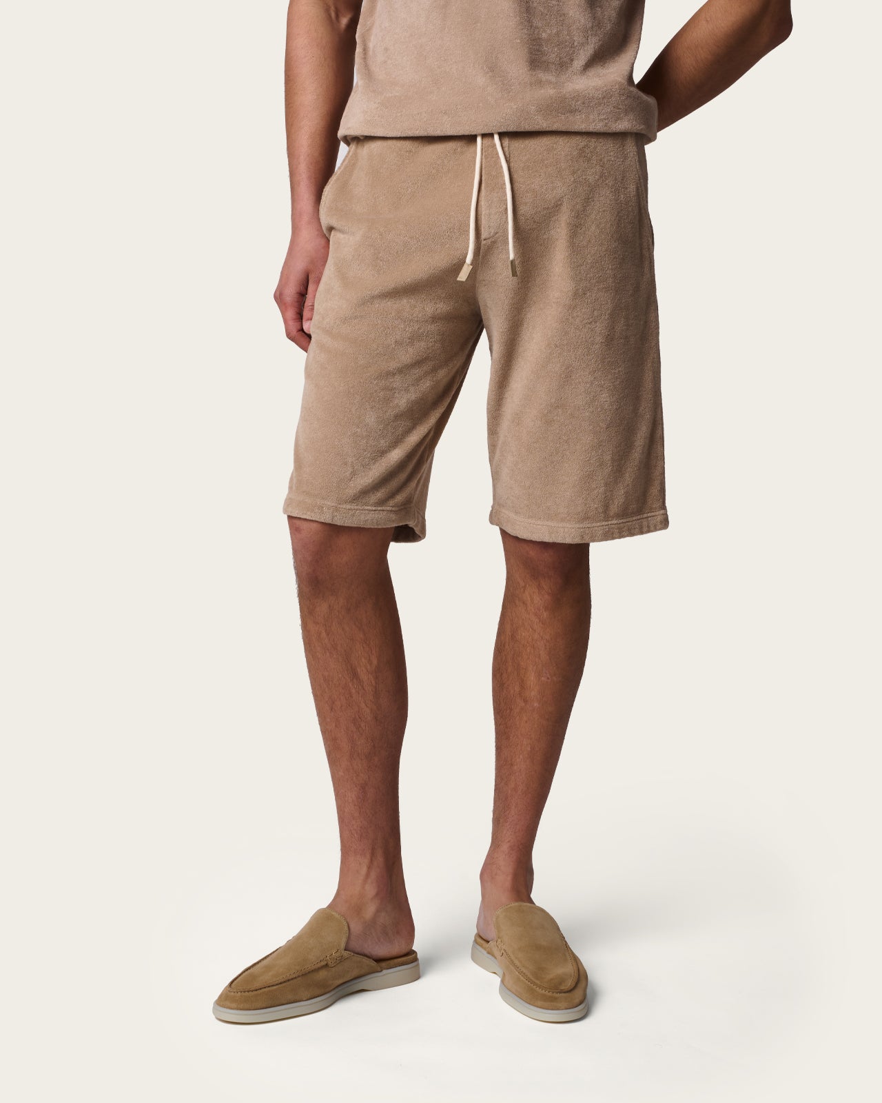 Terry Cloth Bermuda Pebble Grey