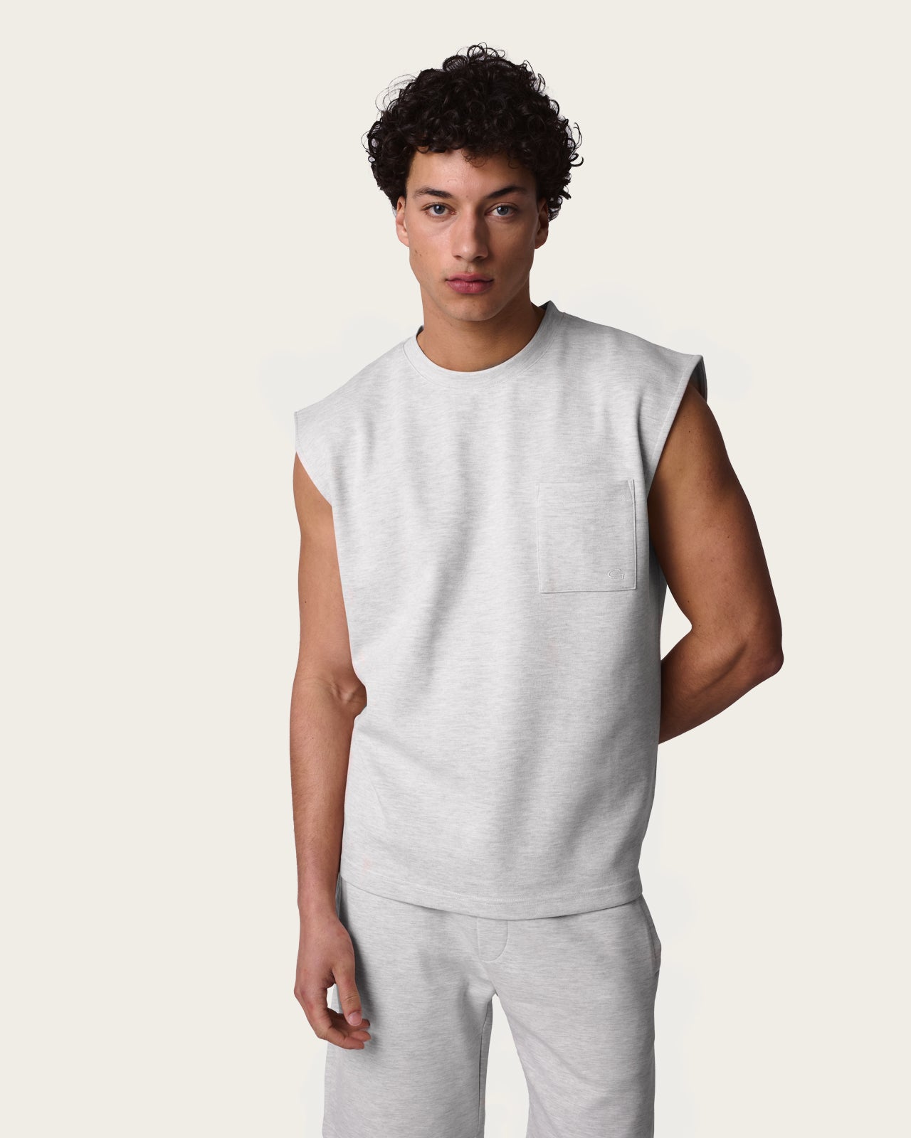 Lounge Sleeveless Tee Almond