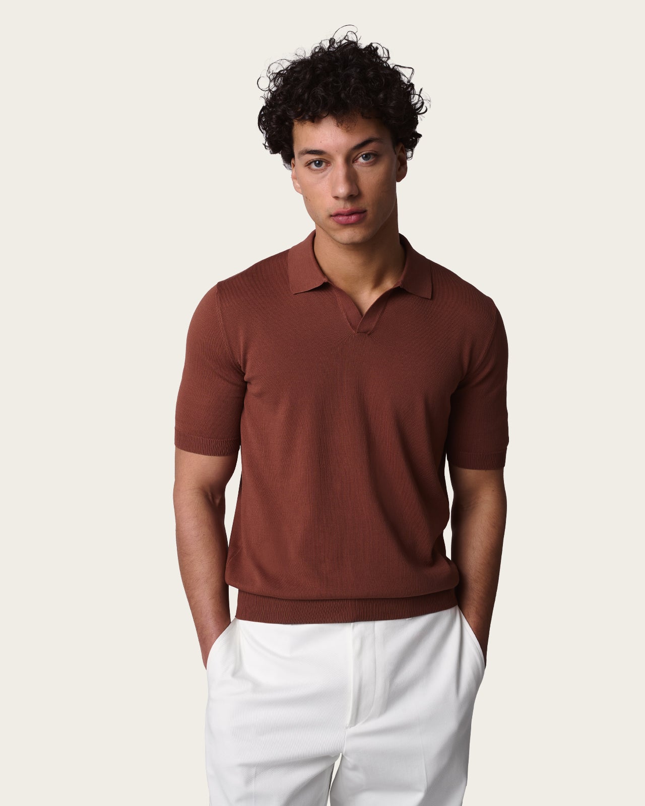 Seamless Polo Shirt Canyon Rust