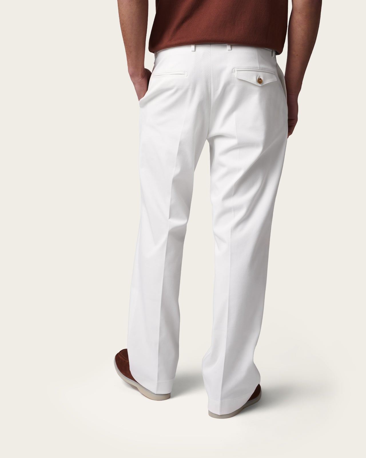 Wide Fit Tailored Trousers Moonlight White
