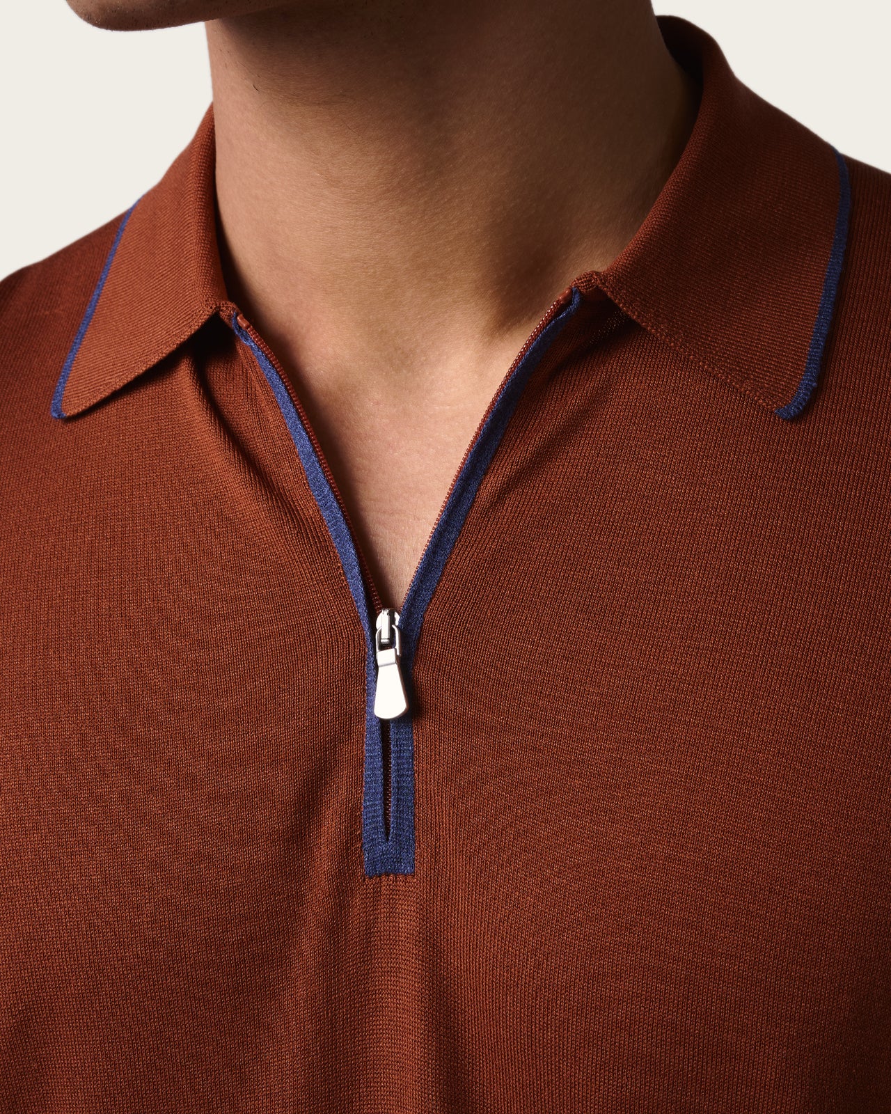 Dualtone Zip Polo Shirt Canyon rust