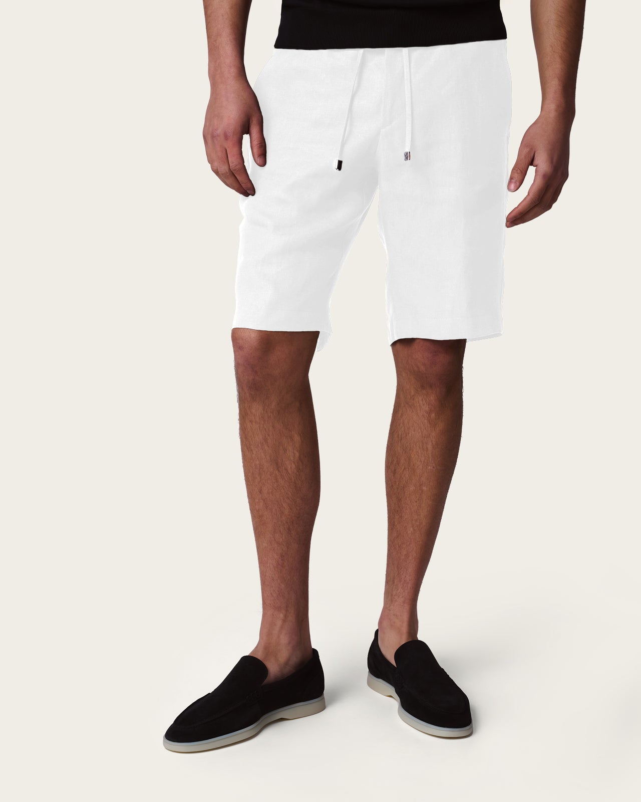 Lightweight Linen Shorts Moonlight White