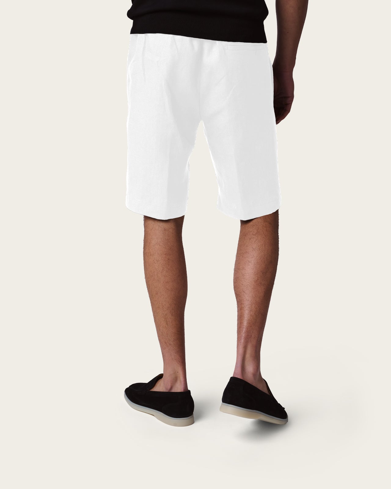 Lightweight Linen Shorts Moonlight White