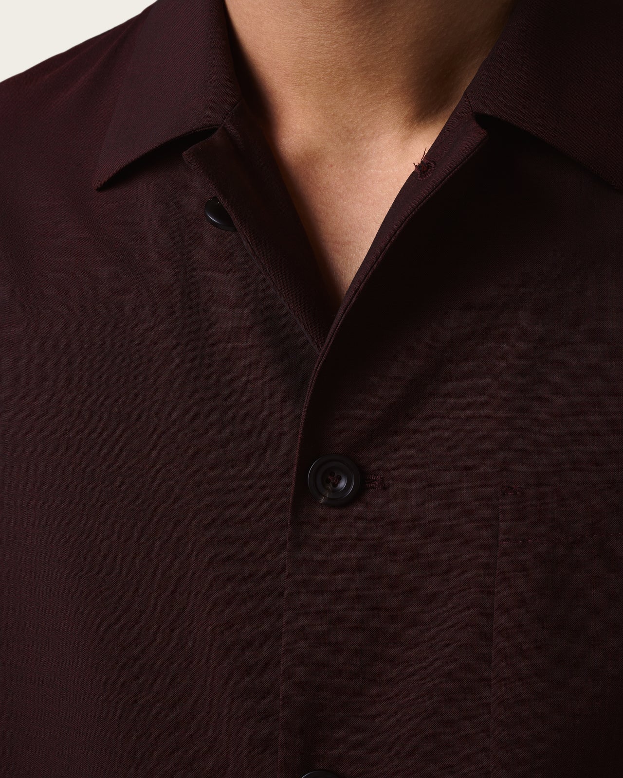 Tailored Overshirt Wine Red