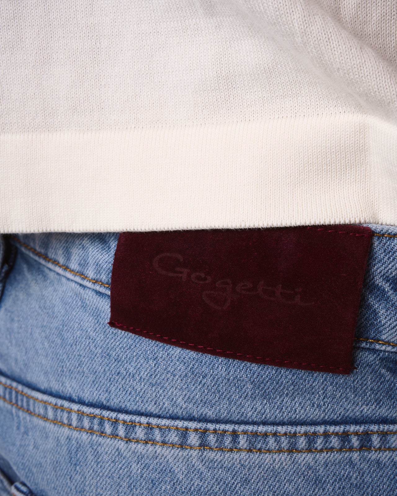 Denim Straight Trousers Blue