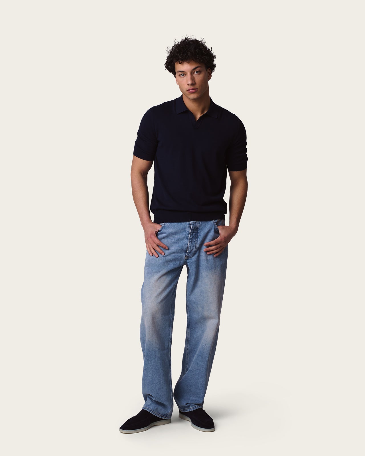 Seamless Polo Shirt Sapphire Blue
