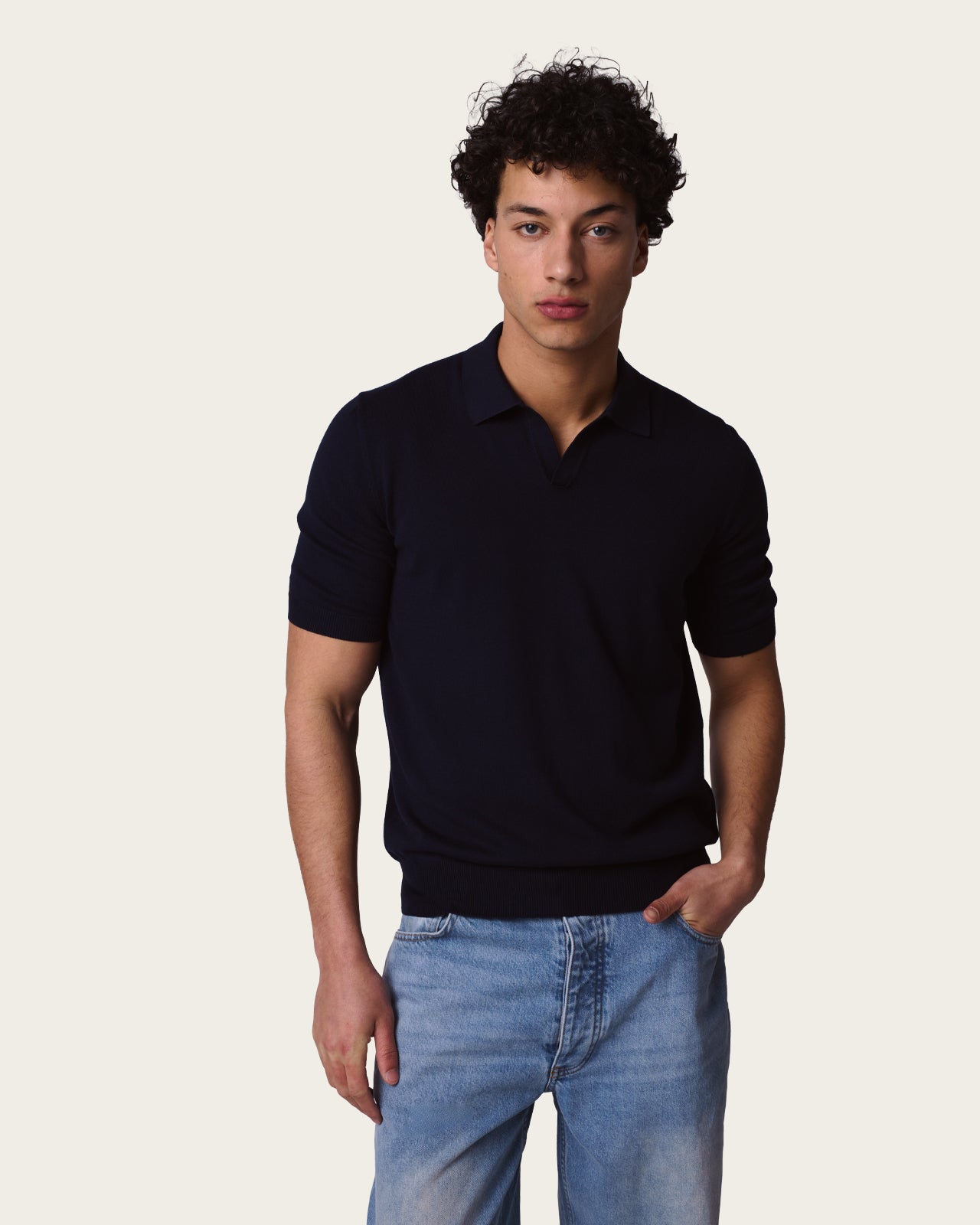 Seamless Polo Shirt Sapphire Blue