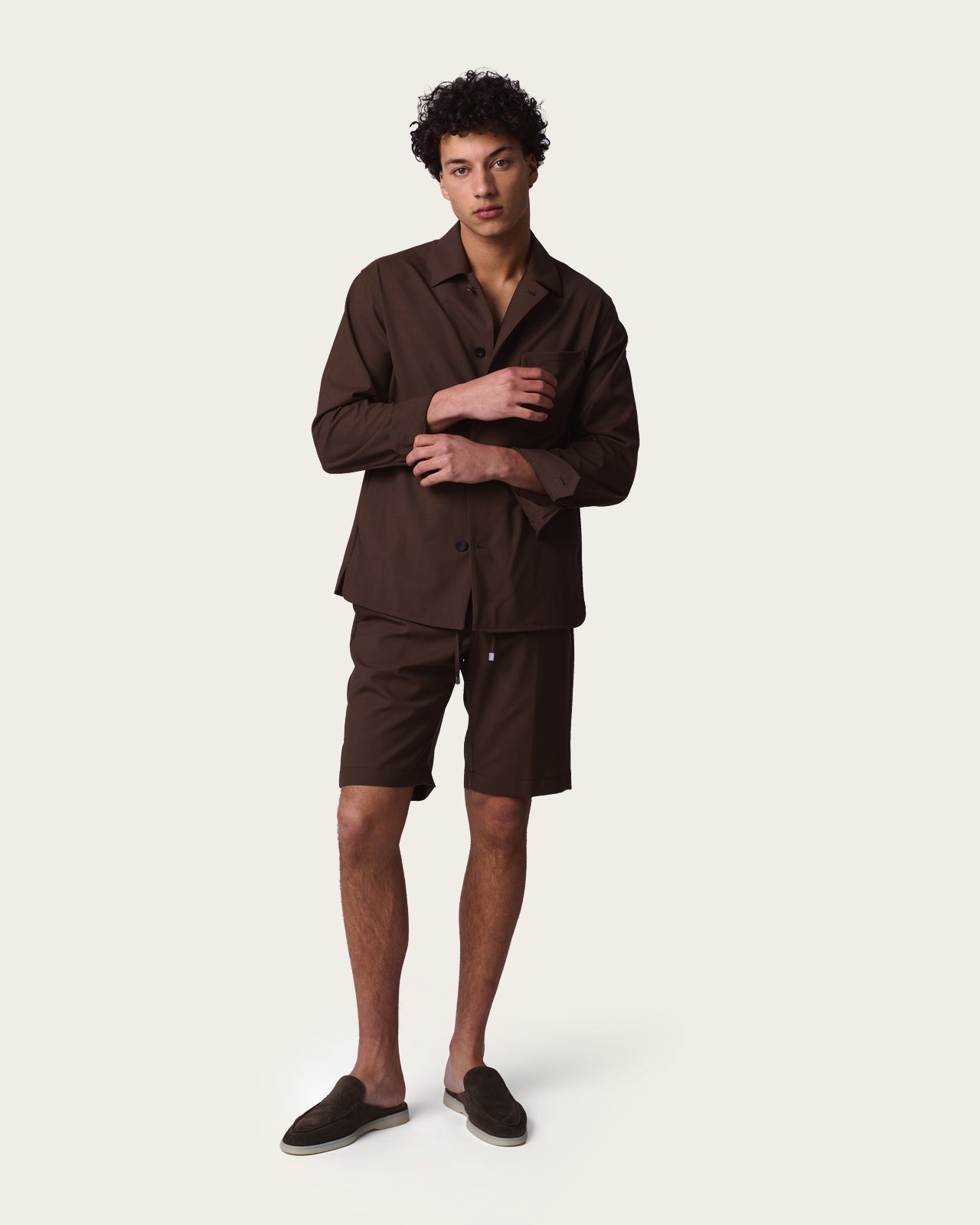 Tailored Overshirt Espresso Brown