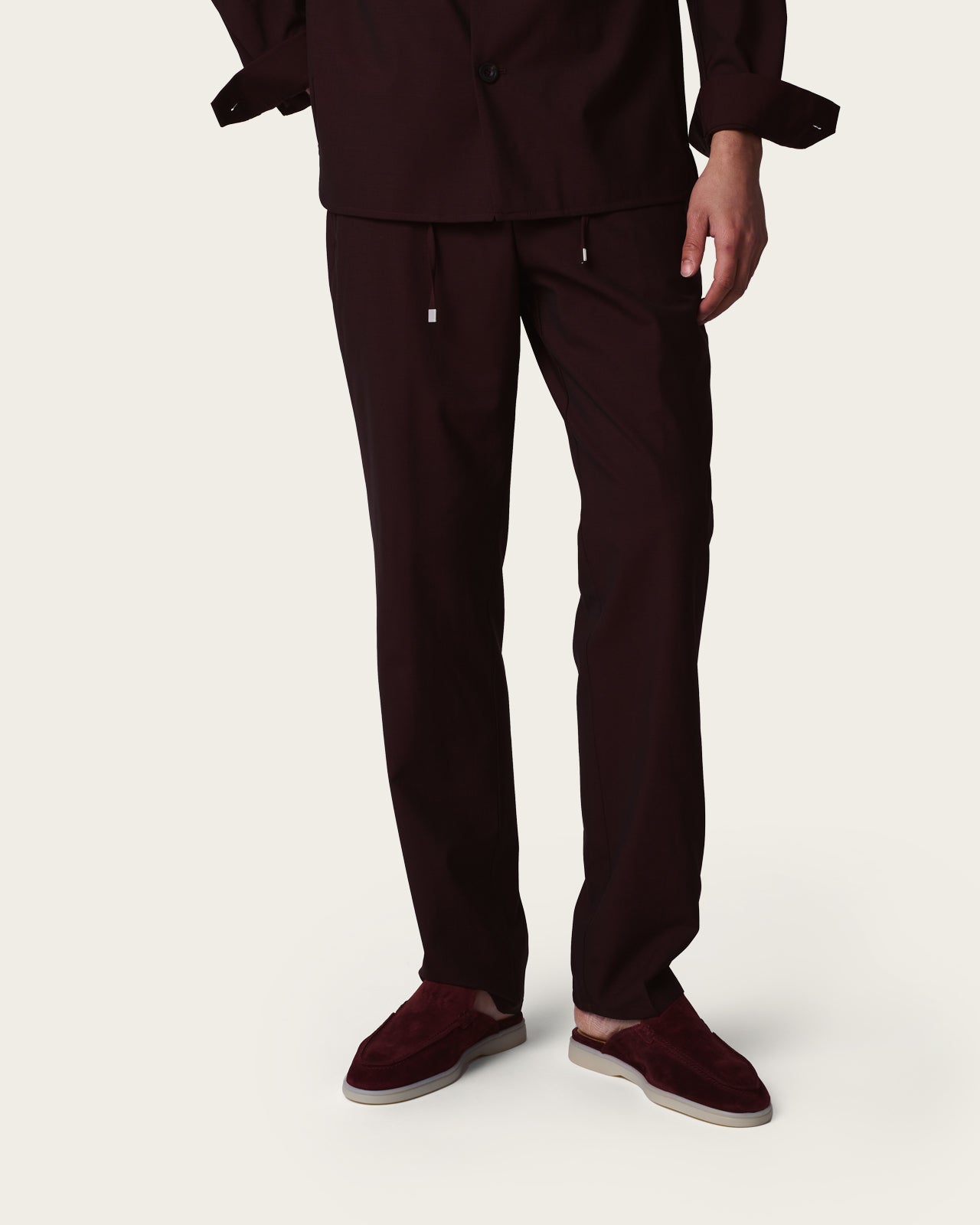Straight Fit Tailored trousers Wine Red